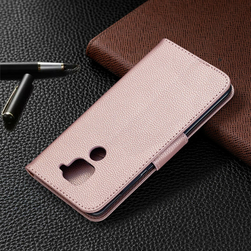 Housse Xiaomi Redmi Note 9 Litchi Rabat Oblique