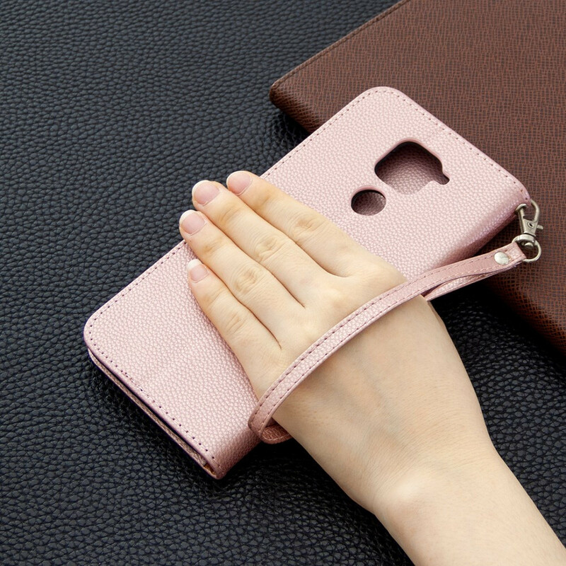 Housse Xiaomi Redmi Note 9 Litchi Rabat Oblique
