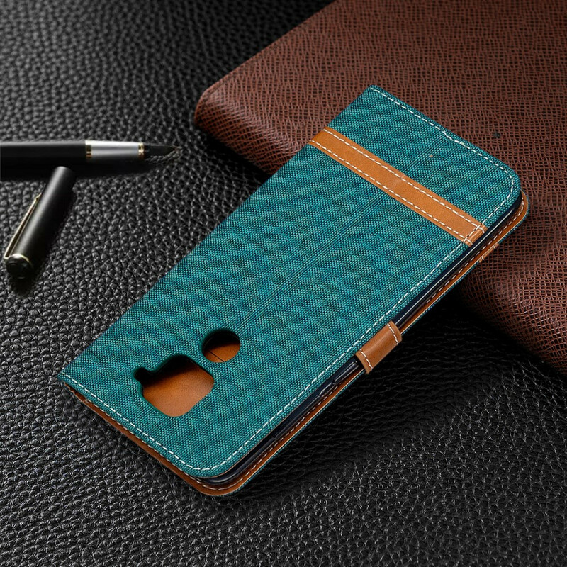Housse Xiaomi redmi Note 9 Tissu Et Effet Cuir