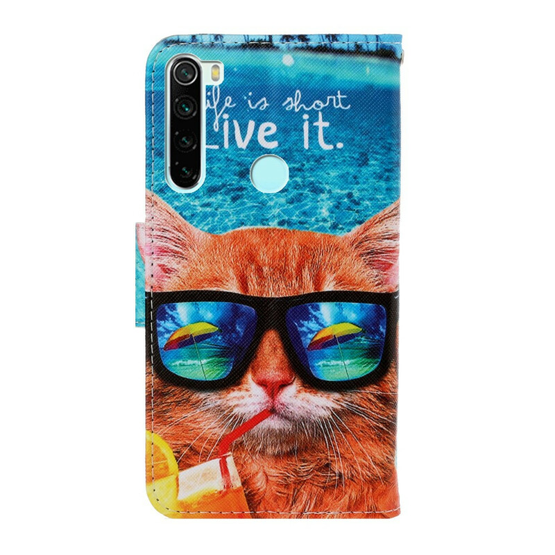Housse Xiaomi Redmi Note 8T Cat Live It à Lanière