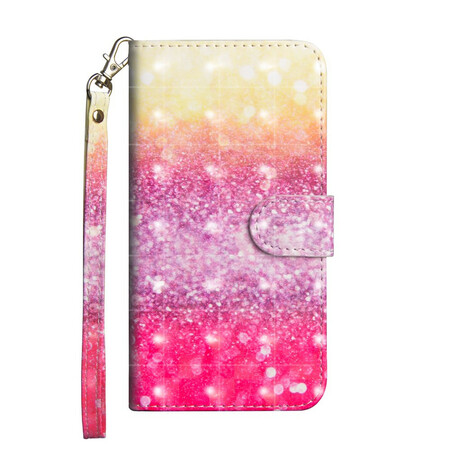 Housse Poco X3 Dégradé Paillettes Magentas