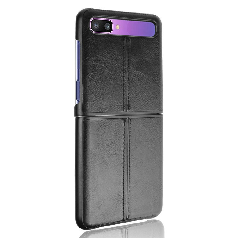 Coque Samsung Galaxy Z Flip Effet Cuir Couture Coque Samsung Galaxy Z Flip Effet Cuir Couture