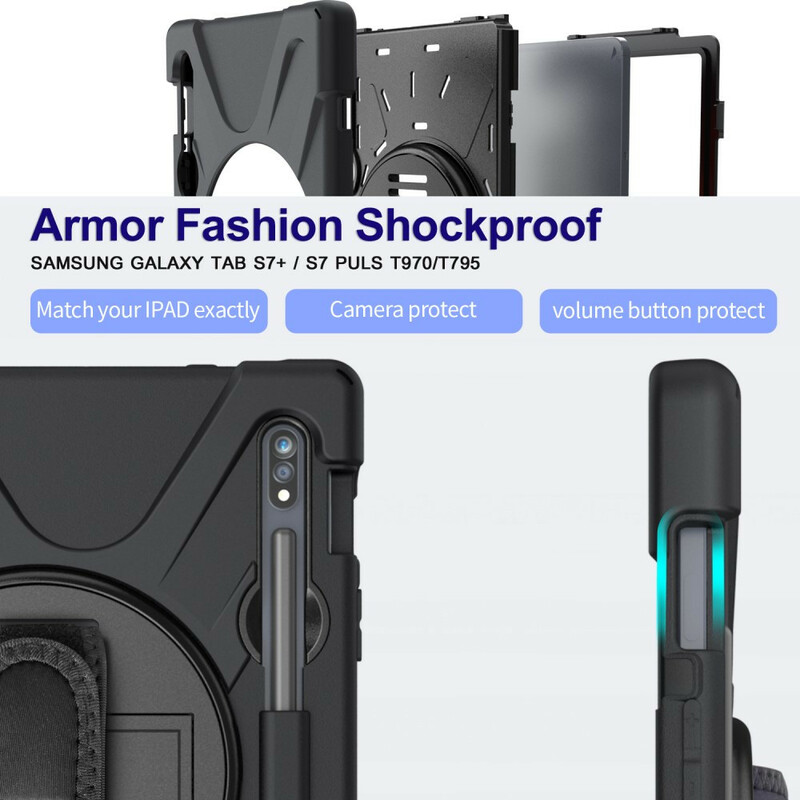 Coque Samsung Galaxy Tab S7 Utra Résistante avec Sangle