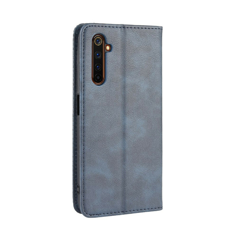 Flip Cover Realme X50 Pro Effet Cuir Vintage Stylisé