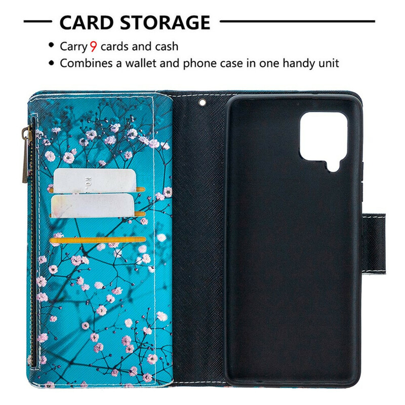 Housse Samsung Galaxy A42 5G Poche Zippée Arbre