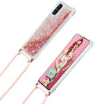 Coque Samsung Galaxy A51 5G Paillettes avec Cordon Coque Samsung Galaxy A51 5G Paillettes avec Cordon