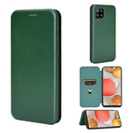 Flip Cover Samsung Galaxy A42 5G Fibre Carbone