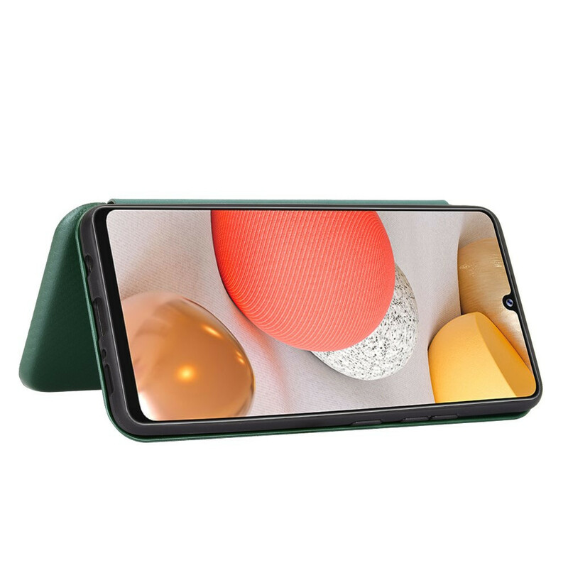 Flip Cover Samsung Galaxy A42 5G Fibre Carbone