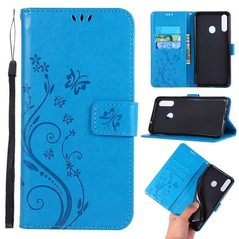 Housse Samsung Galaxy A20s Papillons et Fleurs Housse Samsung Galaxy A20s Papillons et Fleurs