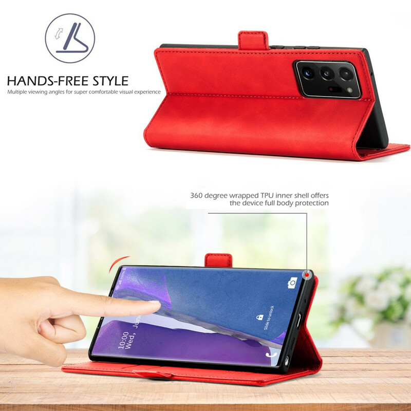 Flip Cover Samsung Galaxy Note 20 Ultra LC.IMEEKE Effet Cuir
