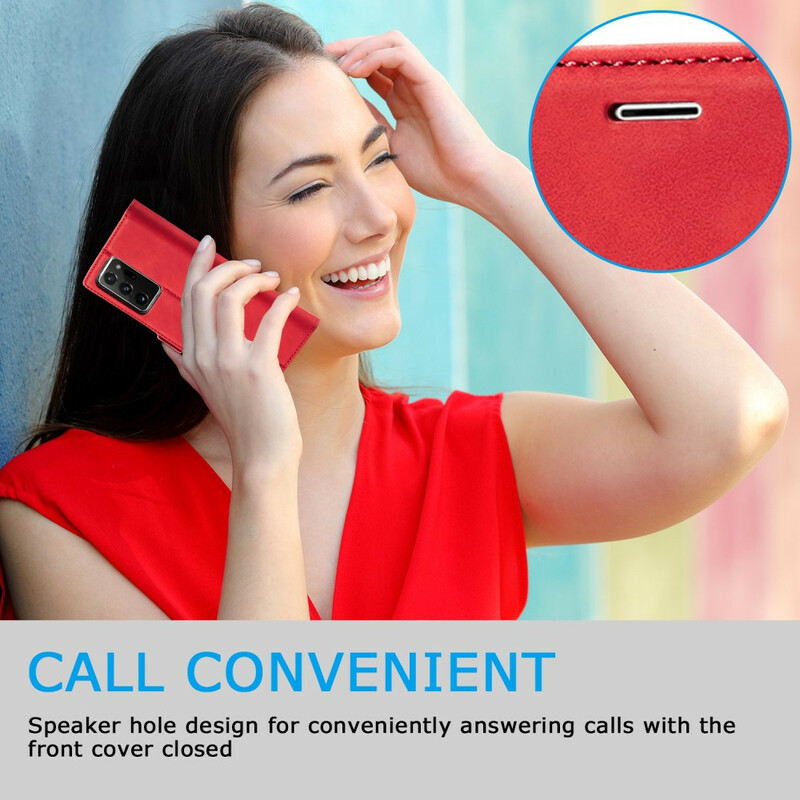 Flip Cover Samsung Galaxy Note 20 Ultra LC.IMEEKE Effet Cuir