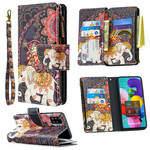 Housse Samsung Galaxy A51 Poche Zippée Éléphant Housse Samsung Galaxy A51 Poche Zippée Éléphant