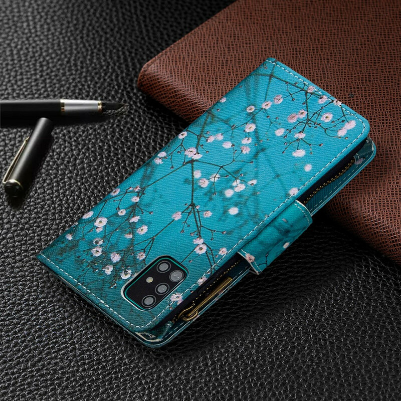 Housse Samsung Galaxy A51 Poche Zippée Arbre Housse Samsung Galaxy A51 Poche Zippée Arbre