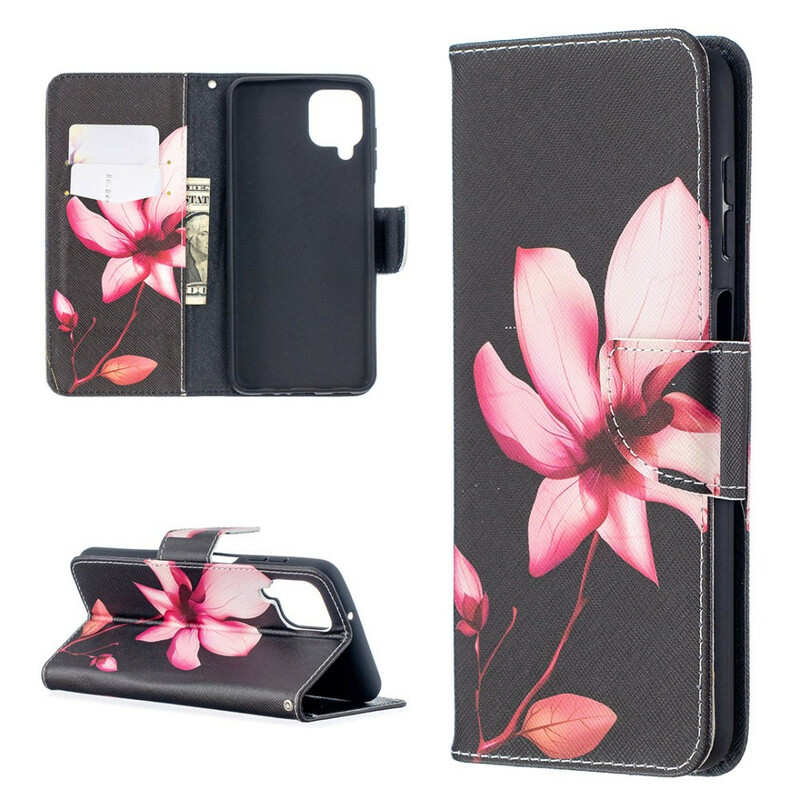 Housse Samsung Galaxy A12 Fleur Rose Housse Samsung Galaxy A12 Fleur Rose