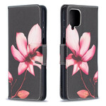 Housse Samsung Galaxy A12 Fleur Rose Housse Samsung Galaxy A12 Fleur Rose