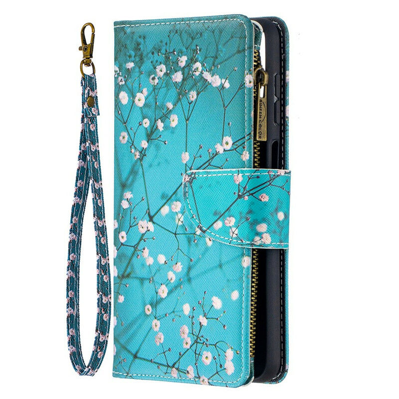 Housse Samsung Galaxy A12 Poche Zippée Arbre Housse Samsung Galaxy A12 Poche Zippée Arbre