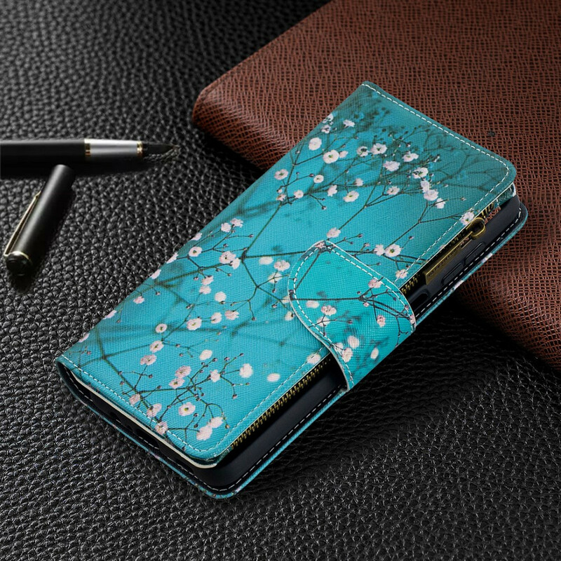 Housse Samsung Galaxy A12 Poche Zippée Arbre Housse Samsung Galaxy A12 Poche Zippée Arbre
