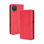 Flip Cover Samsung Galaxy A12 Effet Cuir Vintage Stylisé