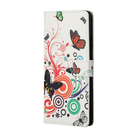 Housse Samsung Galaxy S21 5G Papillons et Fleurs