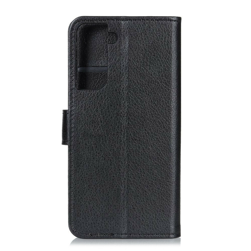 Housse Samsung Galaxy S21 5G Simili Cuir Litchi Traditionnel Housse Samsung Galaxy S21 5G Simili Cuir Litchi Traditionnel
