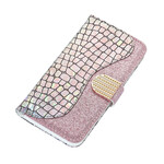 Housse Samsung Galaxy S21 5G Croco Diamants