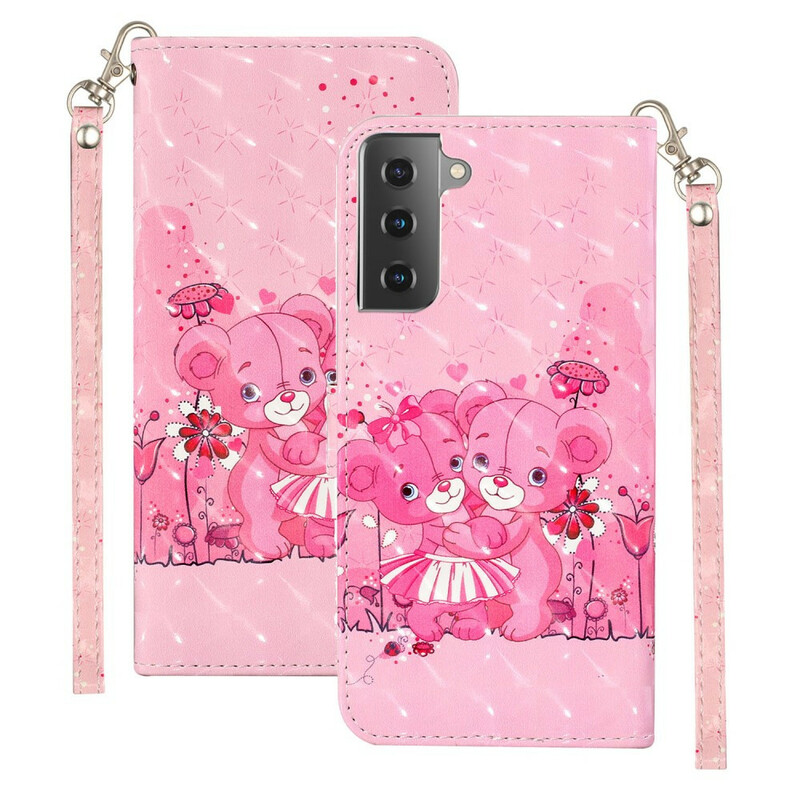 Housse Samsung Galaxy S21 5G Oursons Light Spots à Lanière Housse Samsung Galaxy S21 5G Oursons Light Spots à Lanière
