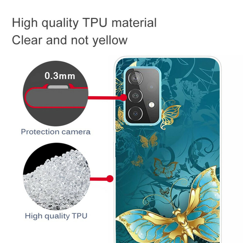 Coque Samsung Galaxy A72 5G Flexible Papillons