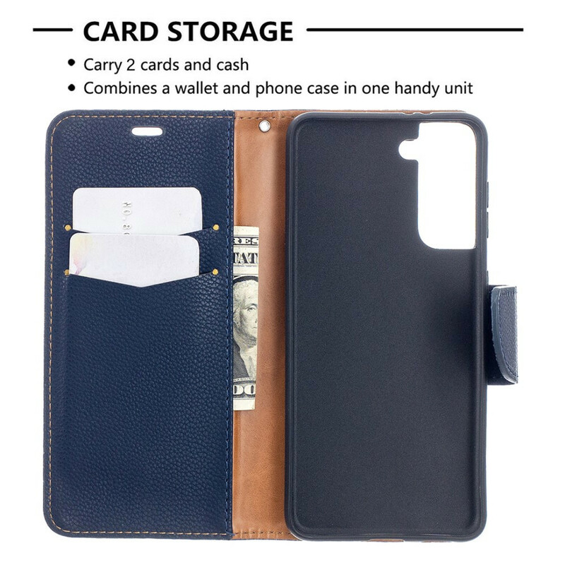 Housse Samsung Galaxy S21 5G Litchi Rabat Oblique Housse Samsung Galaxy S21 5G Litchi Rabat Oblique