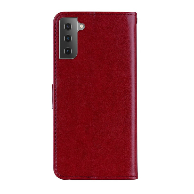 Housse Samsung Galaxy S21 5G Hibou Mandala et Breloque